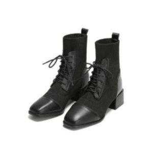 US Size 10, EU Size 41 C. Paravano Black Boots Mesh Combat Boots Womens Shoes